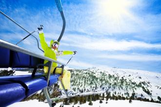 Skier en Ordino-Arcalís